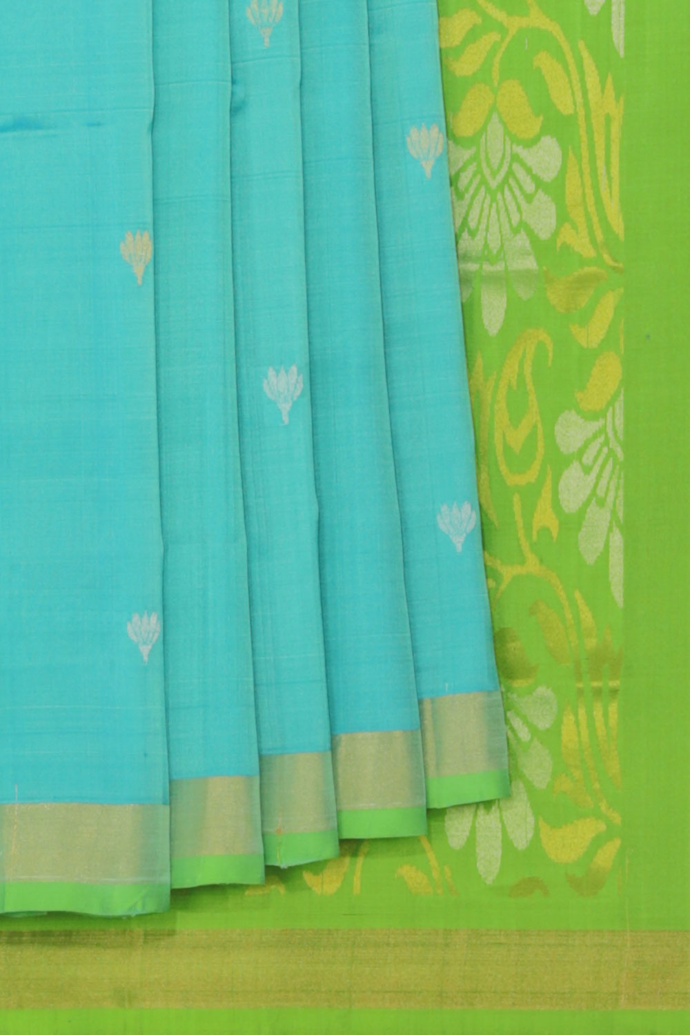 Image of Uppada Silk Sea Blue Saree